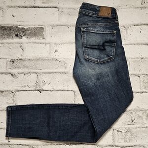 American Eagle Skinny Jeans Dark Wash Stretch Denim Mid Rise Size 6